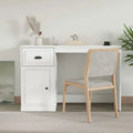 Bureau blanc avec tiroir, 115 cm