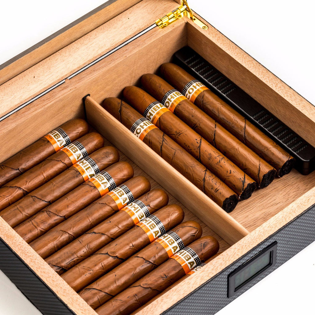 Humidor Fibre Carbone Écran Digital, vue 5