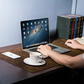 Sous-main de bureau en cuir marron crazy horse